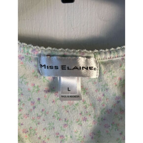Miss Elaine gown large cottage core style green w/pastel flowers rn#17414 - Picture 3 of 9